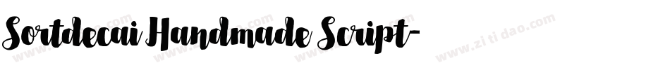 Sortdecai Handmade Script字体转换